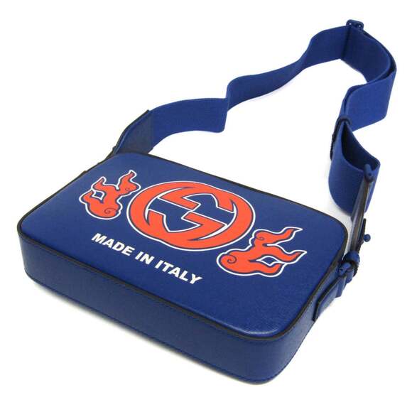 GUCCI Blue Leather Shoulder Bag - Picture 3 of 11